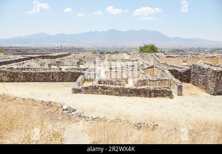 Les ruines de Zapotec anciennes de Yagul, Oaxaca, qui abrite des ruines bien conservées et des vues magnifiques Banque D'Images