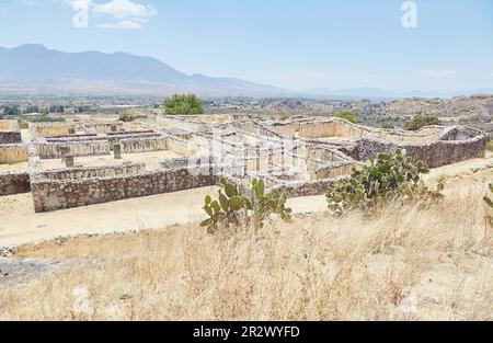 Les ruines de Zapotec anciennes de Yagul, Oaxaca, qui abrite des ruines bien conservées et des vues magnifiques Banque D'Images