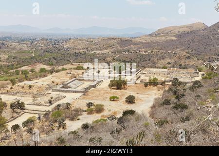 Les ruines de Zapotec anciennes de Yagul, Oaxaca, qui abrite des ruines bien conservées et des vues magnifiques Banque D'Images