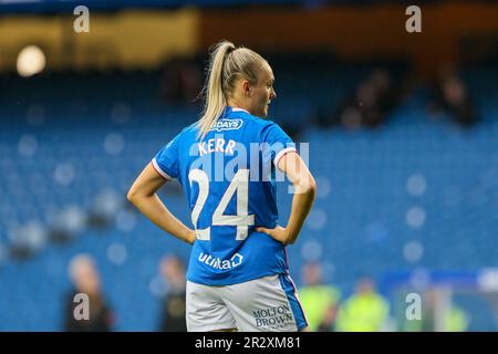 Glasgow, Royaume-Uni. 21st mai 2023. Glasgow City remporte un seul but, marqué par Laura Davidson (Glasgow City, 14) pour remporter le championnat et leur titre écossais 16th. La note finale des Rangers 0 - 1 Glasgow City, a pris le titre de Rangers, les champions précédents. Le but, marqué en plus de temps, a suffi à empêcher le Celtic, qui jouaient les cœurs à Parkhead et gagnaient 2 - 0, des dépasser au sommet de la ligue. Crédit : Findlay/Alay Live News Banque D'Images