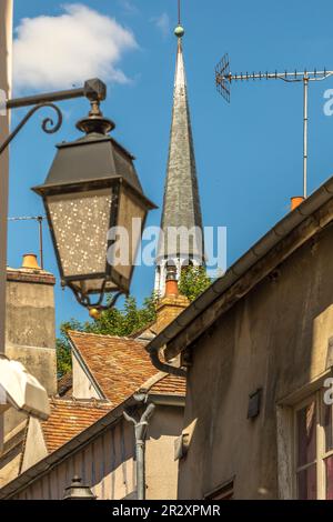 Provins, France - 31 mai 2020 : bâtiments et maisons typiques de la ville de Provins, village médiéval près de Paris Banque D'Images