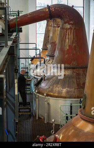 Distillerie de whisky Tamnavulin, Ballindalloch, Banffshire, Ecosse, Royaume-Uni Banque D'Images