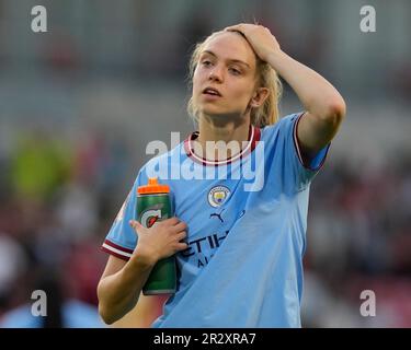 Esme Morgan #14 de Manchester City après le match de Super League féminin de la FA Manchester United Women contre Manchester City Women au Leigh Sports Village, Leigh, Royaume-Uni, 21st mai 2023 (photo de Steve Flynn/News Images) Banque D'Images