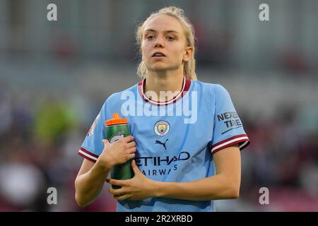 Esme Morgan #14 de Manchester City après le match de Super League féminin de la FA Manchester United Women contre Manchester City Women au Leigh Sports Village, Leigh, Royaume-Uni, 21st mai 2023 (photo de Steve Flynn/News Images) Banque D'Images