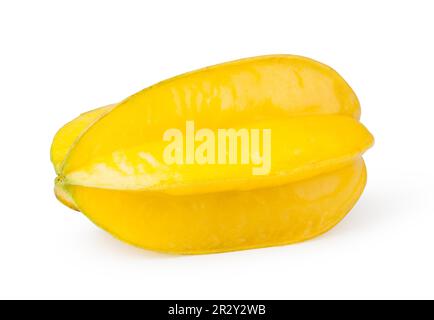 Carambola jaune isolée sur fond blanc Banque D'Images