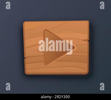 Jeu de bouton en bois Illustration de Vecteur