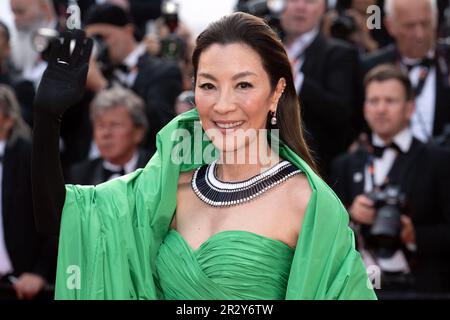 Cannes, France. 21st mai 2023. Michelle Yeoh assiste au tapis rouge de la marque de feu (le jeu de la Reine) lors du festival annuel de Cannes 76th au Palais des Festivals sur 21 mai 2023 à Cannes, France. Photo de David Niviere/ABACAPRESS.COM crédit: Abaca Press/Alay Live News Banque D'Images