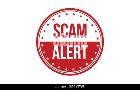 Vecteur de joint de tampon en caoutchouc Scam Alert Illustration de Vecteur