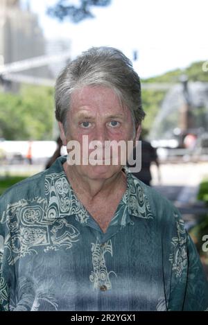 Brian Wilson, des Beach Boys, organise un appel photo avant que son concert en direct ait lieu le 5 janvier 2008, dans le cadre de la soirée d'ouverture du festival annuel de Sydney, qui a lieu du 5-26 au 18 janvier. Hyde Park, Sydney, Australie. 03.01.08. Banque D'Images