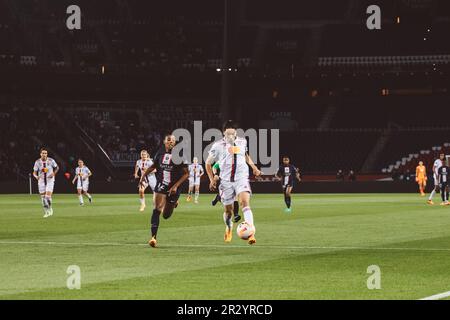 Lyon, France. 21st mai 2023. Amel Majri (7) d'OL en action pendant le jeu Arkema D1 entre Paris Saint-Germain et Olympique Lyonnais au Parc des Princes à Paris, France. (Pauline FIGUET/SPP) crédit: SPP Sport Press photo. /Alamy Live News Banque D'Images