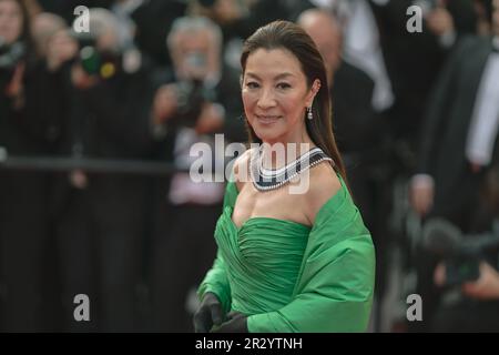 Cannes, France. 21st mai 2023. Michelle Yeoh assiste au tapis rouge ''firebrand (le jeu de la Reine)'' lors du festival annuel du film de Cannes 76th au Palais des Festivals sur 21 mai 2023 à Cannes, France (photo de Luca Carlino/NurPhoto) Credit: NurPhoto SRL/Alay Live News Banque D'Images