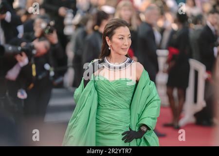Cannes, France. 21st mai 2023. Michelle Yeoh assiste au tapis rouge ''firebrand (le jeu de la Reine)'' lors du festival annuel du film de Cannes 76th au Palais des Festivals sur 21 mai 2023 à Cannes, France (photo de Luca Carlino/NurPhoto)0 crédit: NurPhoto SRL/Alamy Live News Banque D'Images
