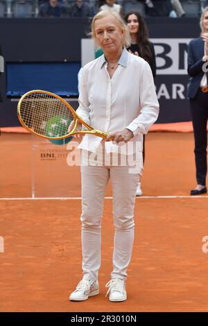 Rome, . 21st mai 2023. Martina Navratilova, ancienne joueuse de tennis, reçoit la raquette d'or pendant l'Internazionali BNL d'Italia 2023 à Foro Italico, Italie, 21 mai 2023 Fotografo01 pendant l'Internazionali BNL d'Italia 2023 à Foro Italico, Italie, 21 mai 2023 Fotografo01 crédit: Agence de photo indépendante/Alamy Live News Banque D'Images