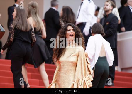 Cannes, France.16 mai, 2023.Afef Jnifen assiste à la cérémonie d'ouverture du 76ème Festival annuel de Cannes à Cannes, France Banque D'Images