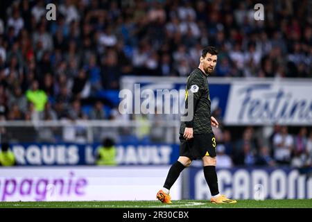 Auxerre, France. 21st mai 2023. Lionel Messi lors du match de football de la Ligue 1 entre AJ Auxerre (AJA) et Paris Saint Germain (PSG) sur 21 mai 2023 au Stade Abbe Deschamps à Auxerre, France. Photo de Victor Joly/ABACAPRESS.COM crédit: Abaca Press/Alay Live News Banque D'Images