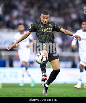Auxerre, France. 21st mai 2023. Kylian Mbappe lors du match de football de la Ligue 1 entre AJ Auxerre (AJA) et Paris Saint Germain (PSG) sur 21 mai 2023 au Stade Abbe Deschamps à Auxerre, France. Photo de Victor Joly/ABACAPRESS.COM crédit: Abaca Press/Alay Live News Banque D'Images