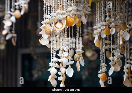 Des carillons de vent de mer en spirale au Florida Citrus Center le long de l'I-75 à Ocala, Floride. (ÉTATS-UNIS) Banque D'Images