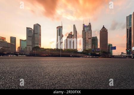 Vue sur les bâtiments modernes de Shanghai, en Chine Banque D'Images