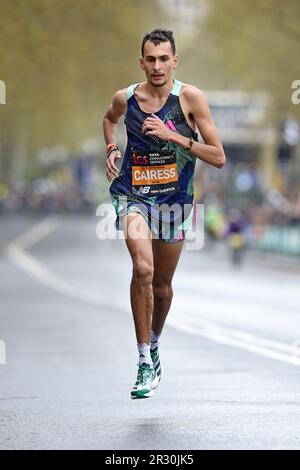 Lors du 43ème Marathon de Londres, dimanche 23 avril 2023, à Londres, Royaume-Uni. (Jiro Mochizuki/image du sport) Banque D'Images