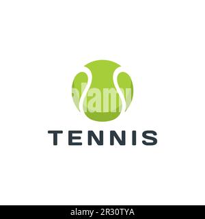 Logo du ballon de tennis. Illustration du vecteur d'icône de bille Illustration de Vecteur