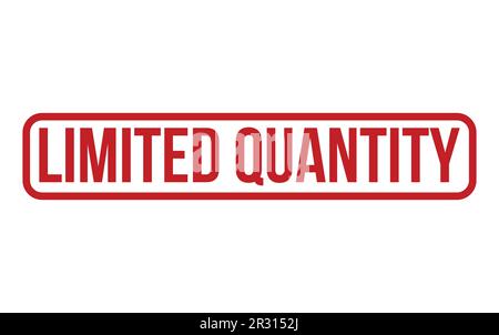 Rouge quantité limitée caoutchouc cachet vecteur Illustration de Vecteur