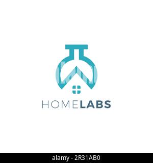 Logo Home Labs. Illustration du vecteur d'icône du minilab Illustration de Vecteur
