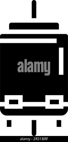 illustration du vecteur de l'icône du glyphe du composant électronique du moteur cc Illustration de Vecteur