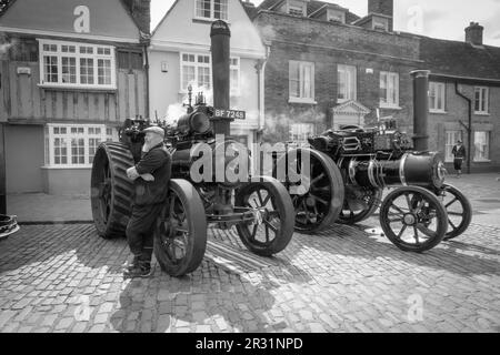 Moteurs de traction à vapeur au Faversham Festival of transport 2023. Faversham Kent Royaume-Uni Banque D'Images