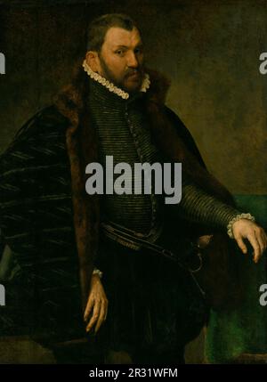 Portrait d'un homme Date: 1565/70 artiste: Antonis Mor, attribué à Netherlandish, 1516/21–1575/77 Banque D'Images