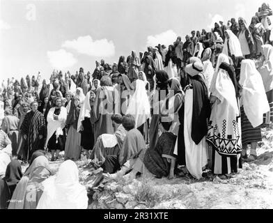 JEFFREY HUNTER comme Jésus au Sermon sur le Mont du ROI DES ROIS 1961 réalisateur NICHOLAS RAY scénario Philip Yordan narration Ray Bradbury musique Miklos Rozsa costume design Georges Wakhevitch Samuel Bronston Productions / Metro Goldwyn Mayer (MGM) Banque D'Images