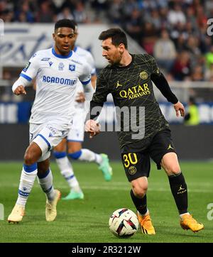 Auxerre, France. 21st mai 2023. Leo Messi (psg) pendant la Ligue 1 Uber Eats match entre Auxerre et Paris Saint Germain au stade Abbe-Deschamp sur 21 mai 2023 à Auxerre, France.photo par Steve McMay/ABACAPRESS.COM crédit: Presse abaca/Alamy Live News Banque D'Images