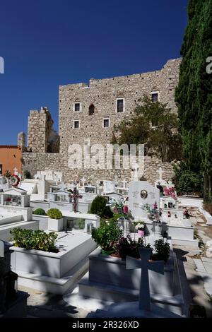 Château de Lykourgos Logothetis, Pythagorion de Samos, Mer Egéé du Sud, Archipel du Dodécanèse, Archipel des douze îles, Grèce, Europe Banque D'Images