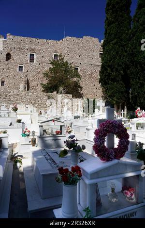 Château de Lykourgos Logothetis, Pythagorion de Samos, Mer Egéé du Sud, Archipel du Dodécanèse, Archipel des douze îles, Grèce, Europe Banque D'Images