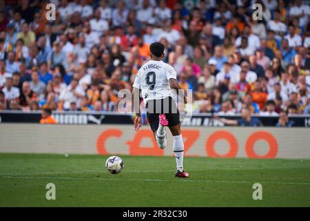 Justin Kluivert de Valencia CF en action pendant le titre: La Liga Santander saison régulière Round 35 sur 21 mai 2023 au stade Mestalla à Valence, Espagne. Valencia CF 1:0 Real Madrid (photo de Vicente Vidal Fernandez/Sipa USA) crédit: SIPA USA/Alay Live News Banque D'Images