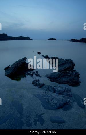 Punta Timons. Es Portitxol.Cap de Favàritx.Menorca.Reserva de la Bioesfera.Illes Balears.España. Banque D'Images