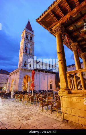 Catedral de San Lorenzo,1240, -Catedral de San Juan-, Trogir, costa dalmata, Croacia, Europa. Banque D'Images