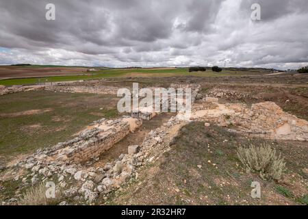 Basilique visigoda, Parque Arqueológico de Saelices Segóbriga,, Cuenca, Castille-La Manche, Espagne. Banque D'Images