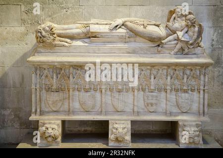 Armande Altaï de Jaume III, mausoleo de los Reyes de Majorque,construido en el año 1329 por el Rey Jaime II, Capilla de la Trinitat, Catedral de Mallorca , siglo XIII, Monumento Histórico artístico, Palma, Majorque, Andalucía, España, Europa. Banque D'Images