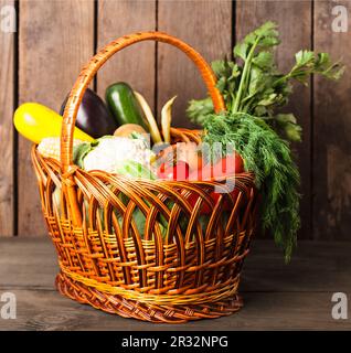 Panier de légumes Banque D'Images