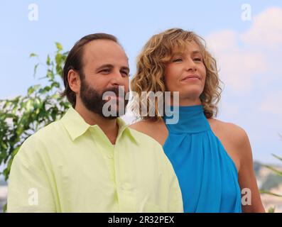 Cannes, France, 22nd mai 2023. Vincent Macaigne et Cecile de France à l'appel photo du film Bonnard Pierre et Marthe (Bonnard, Pierre et Marthe) au Festival de Cannes 76th. Crédit photo: Doreen Kennedy / Alamy Live News. Banque D'Images
