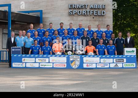 Squad FC Carl Zeiss Jena saison 2013/2014 Banque D'Images