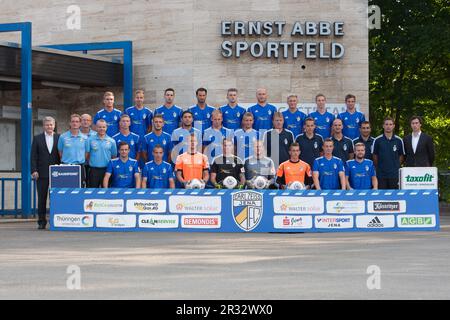 Squad FC Carl Zeiss Jena saison 2013/2014 Banque D'Images