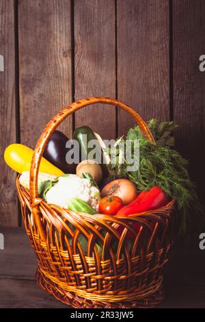 Panier de légumes Banque D'Images