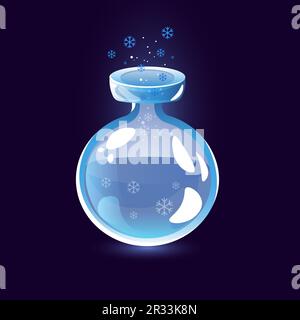 potion au gel avec flocons de neige mélange froid Illustration de Vecteur