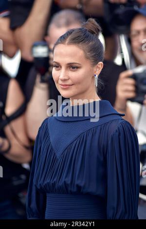 Cannes, France. 22nd mai 2023. CANNES, FRANCE - 22 MAI : Alicia Vikander participe à la photocall 'firebrand (le jeu de la Reine)' au festival annuel de Cannes 76th au Palais des Festivals sur 22 mai 2023 à Cannes, France. Credit: dpa/Alay Live News Banque D'Images