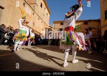 Danse es Cossiers. Algaida.es Pla.Mallorca.Iles Baléares. Espagne. Banque D'Images