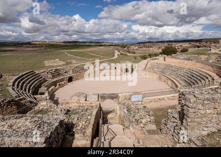 Anfiteatro de Segóbriga, Parque Arqueológico de Saelices Segóbriga,, Cuenca, Castille-La Manche, Espagne. Banque D'Images