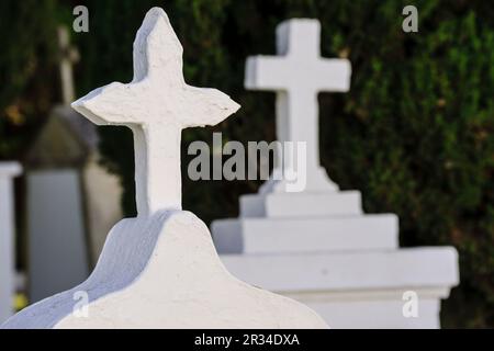Cementerio, recinto antiguo, Alaior, Minorque, Andalucía, España, Europa. Banque D'Images