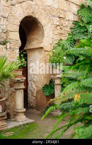 Bains arabes, - Banys Àrabs - portail en fer à cheval, 10th Century, Palma, Majorque, Iles baléares, espagne, europe. Banque D'Images