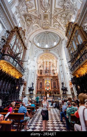 Capilla Mayor, mosquée-cathédrale de Cordoue, Andalousie, espagne. Banque D'Images